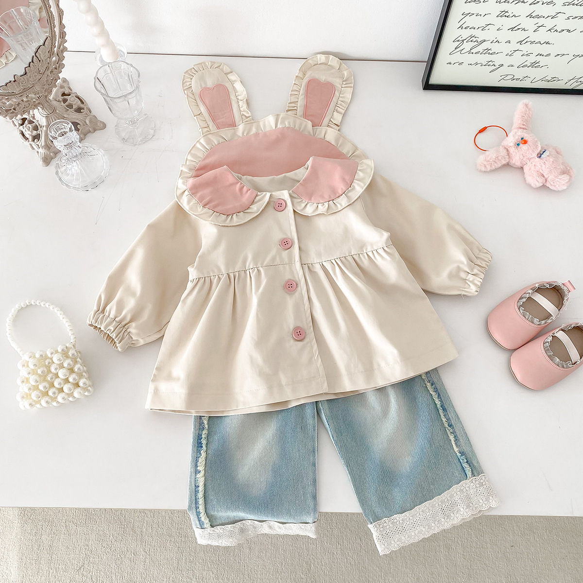 Baby 3D Bunny Lace Coat