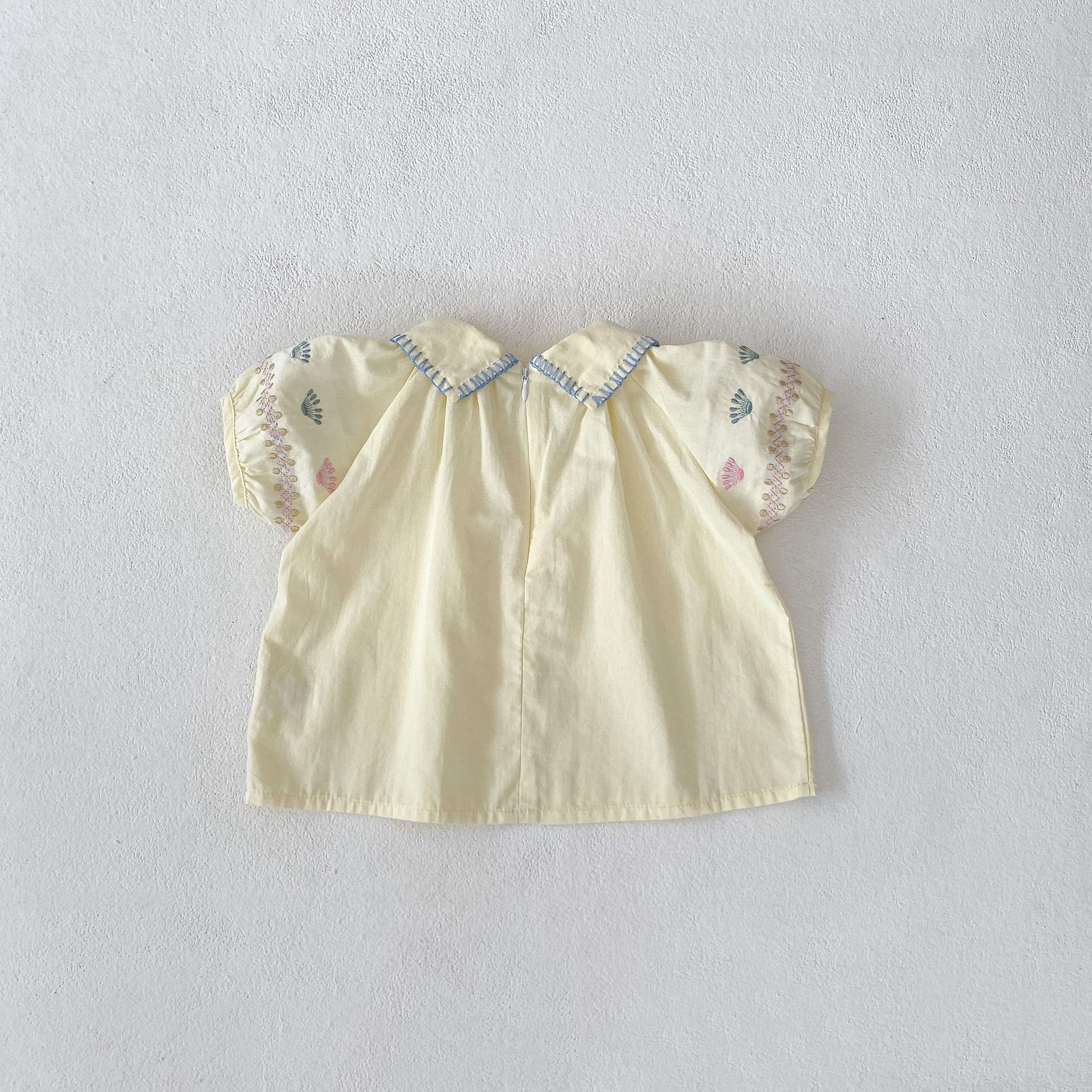 Baby 2-Piece Embroidered Flower Rustic Apricot Set