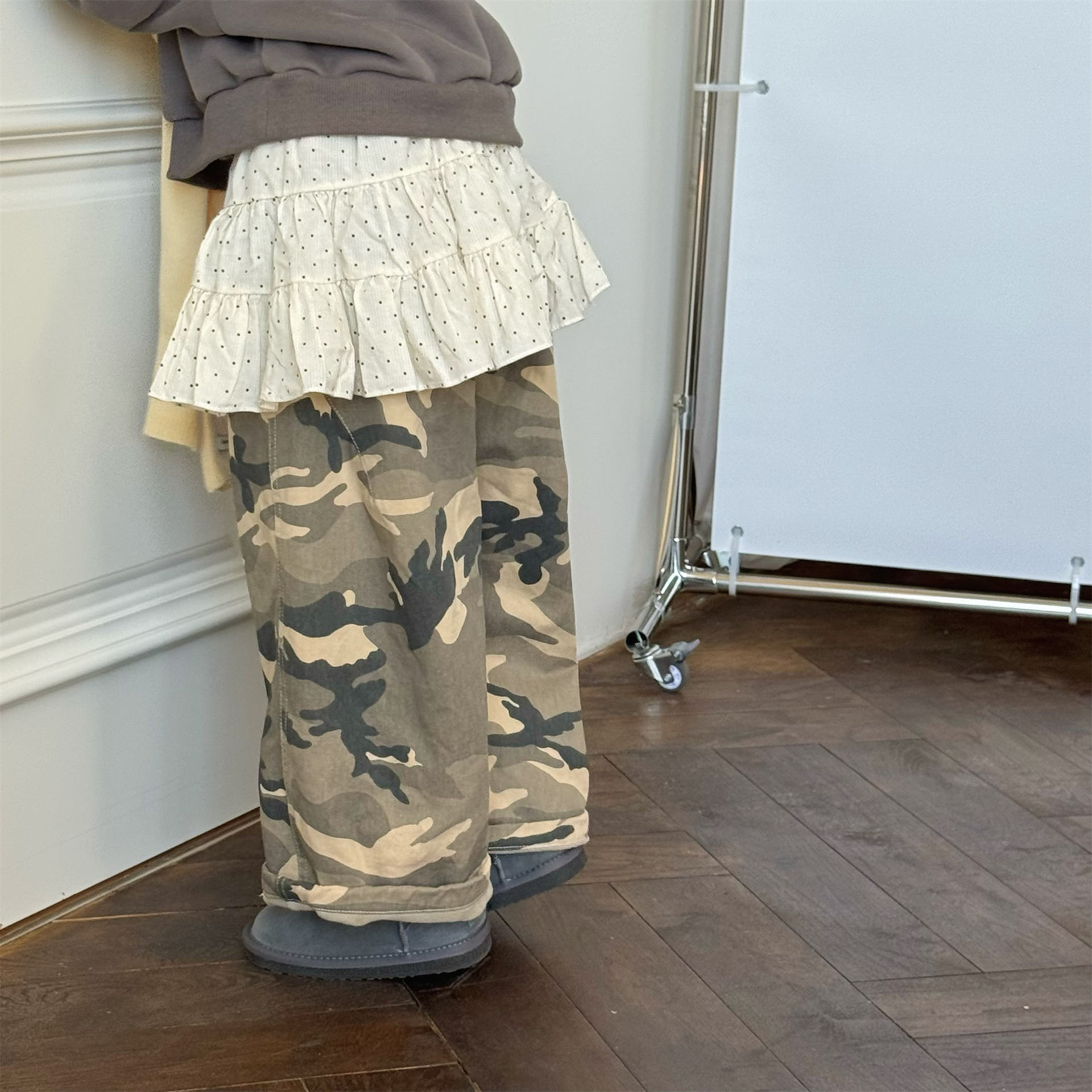 Kids Camo Warm Winter Casual Pants