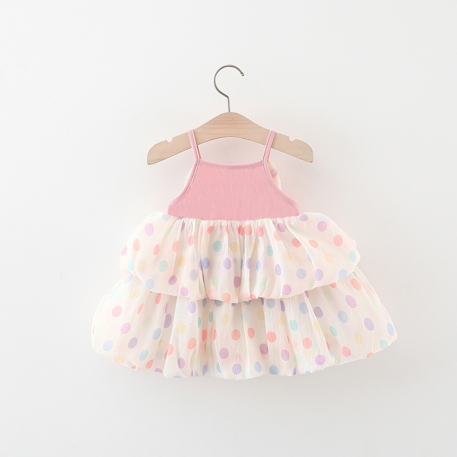 Baby Polka Dot Colorful Gauze Dress