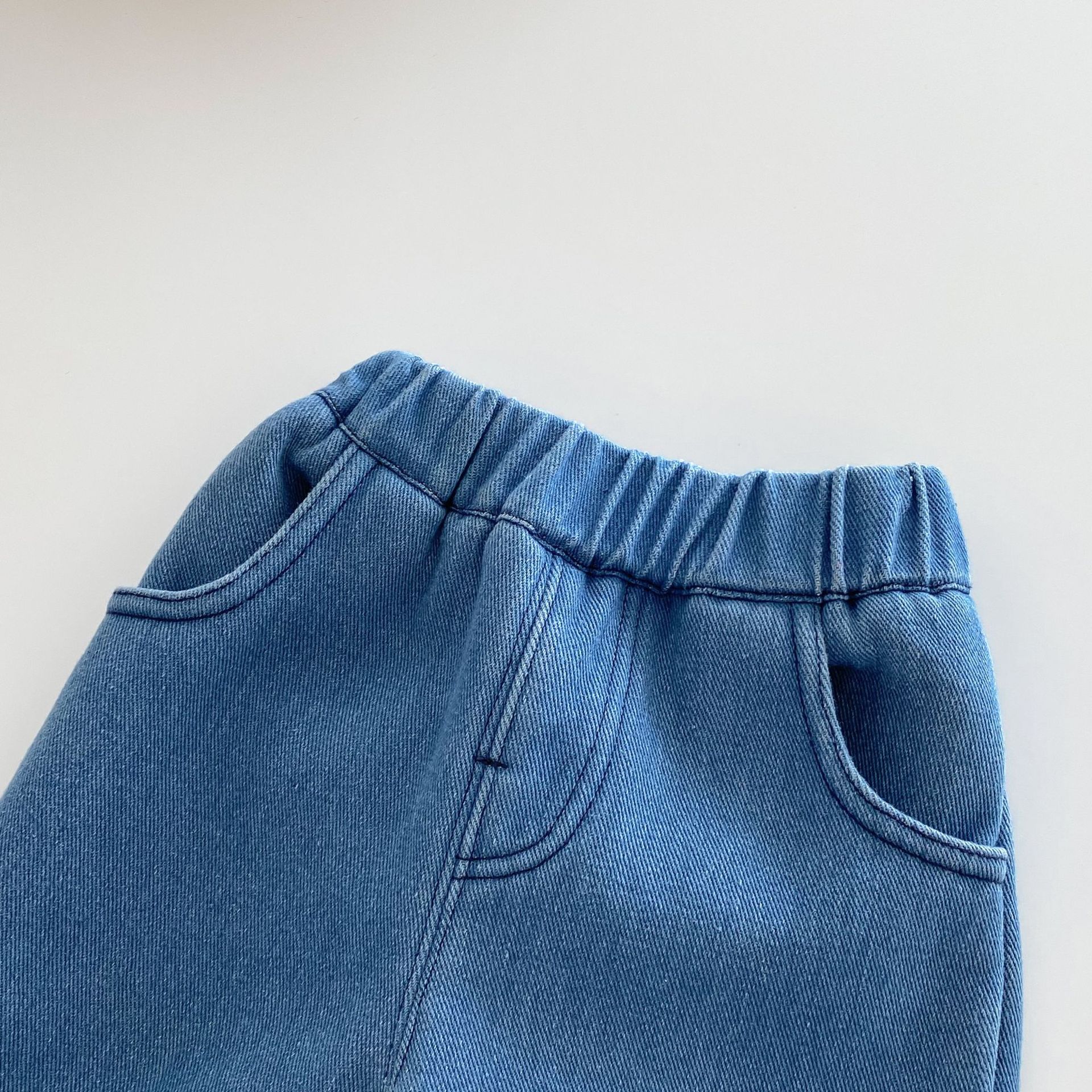CHRISTMAS Baby Denim Deer Fleece Lined Pants