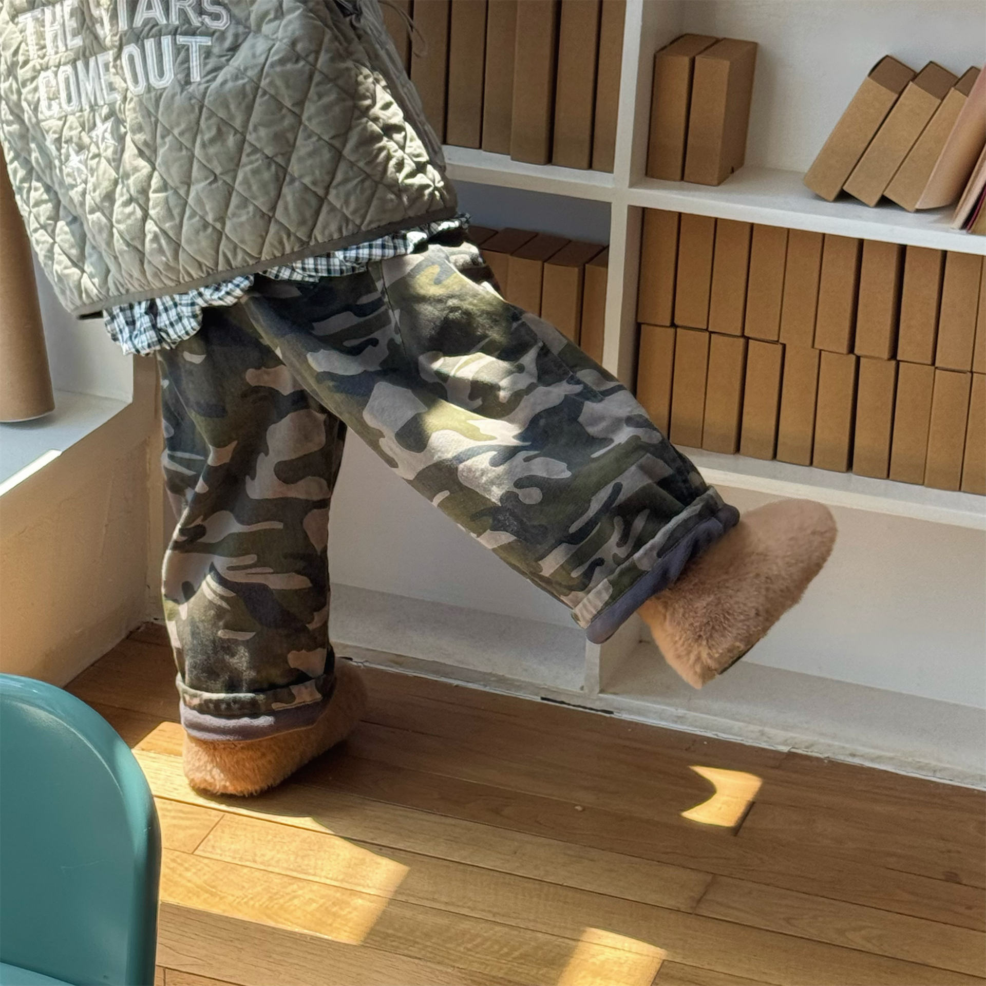 Kids Camo Warm Winter Casual Pants