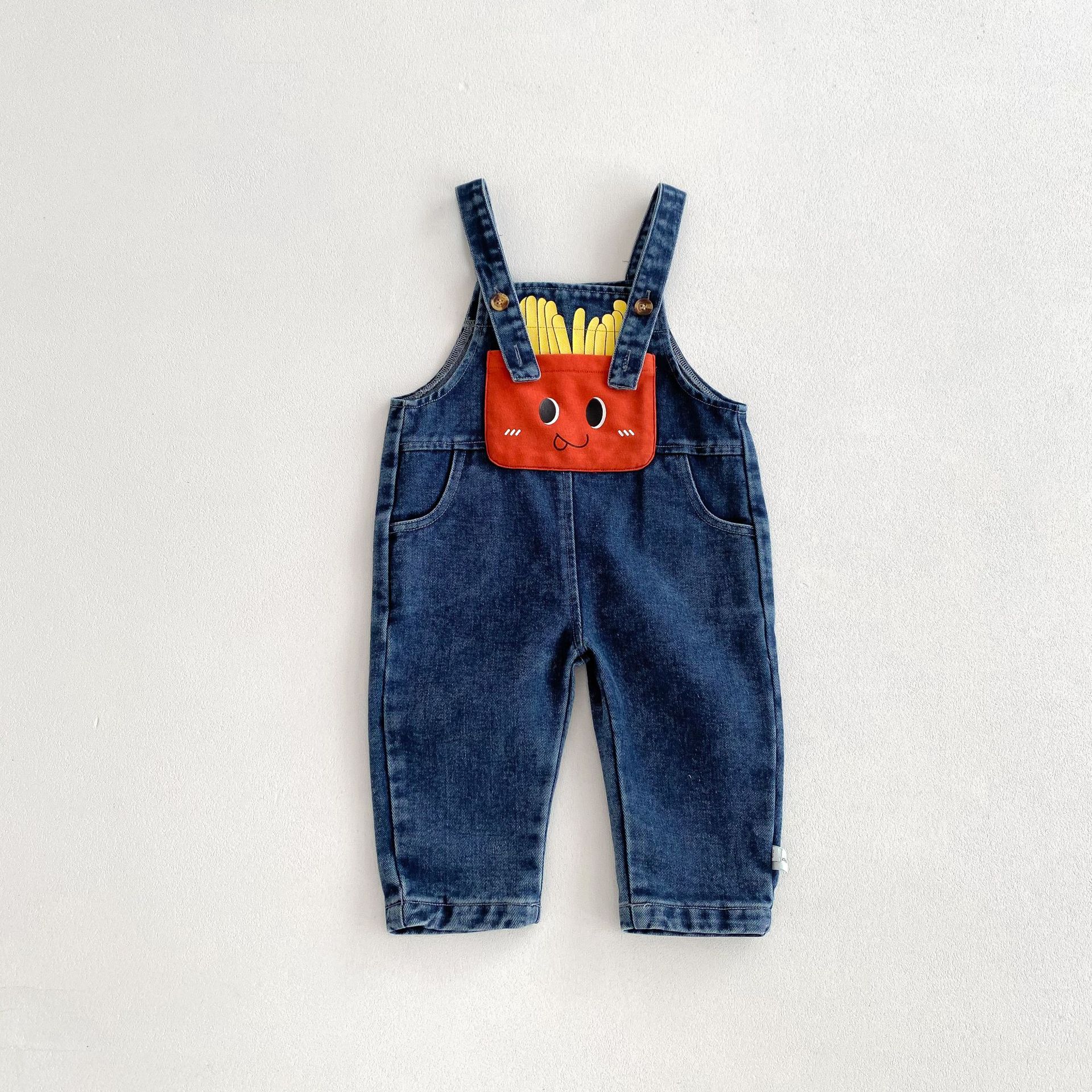 Baby Toddler Girl Fries Overalls