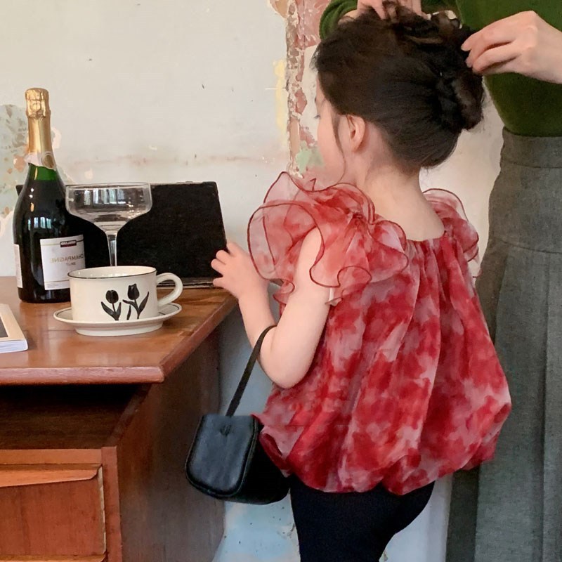 Toddler Girl Floral Mesh T-Shirt