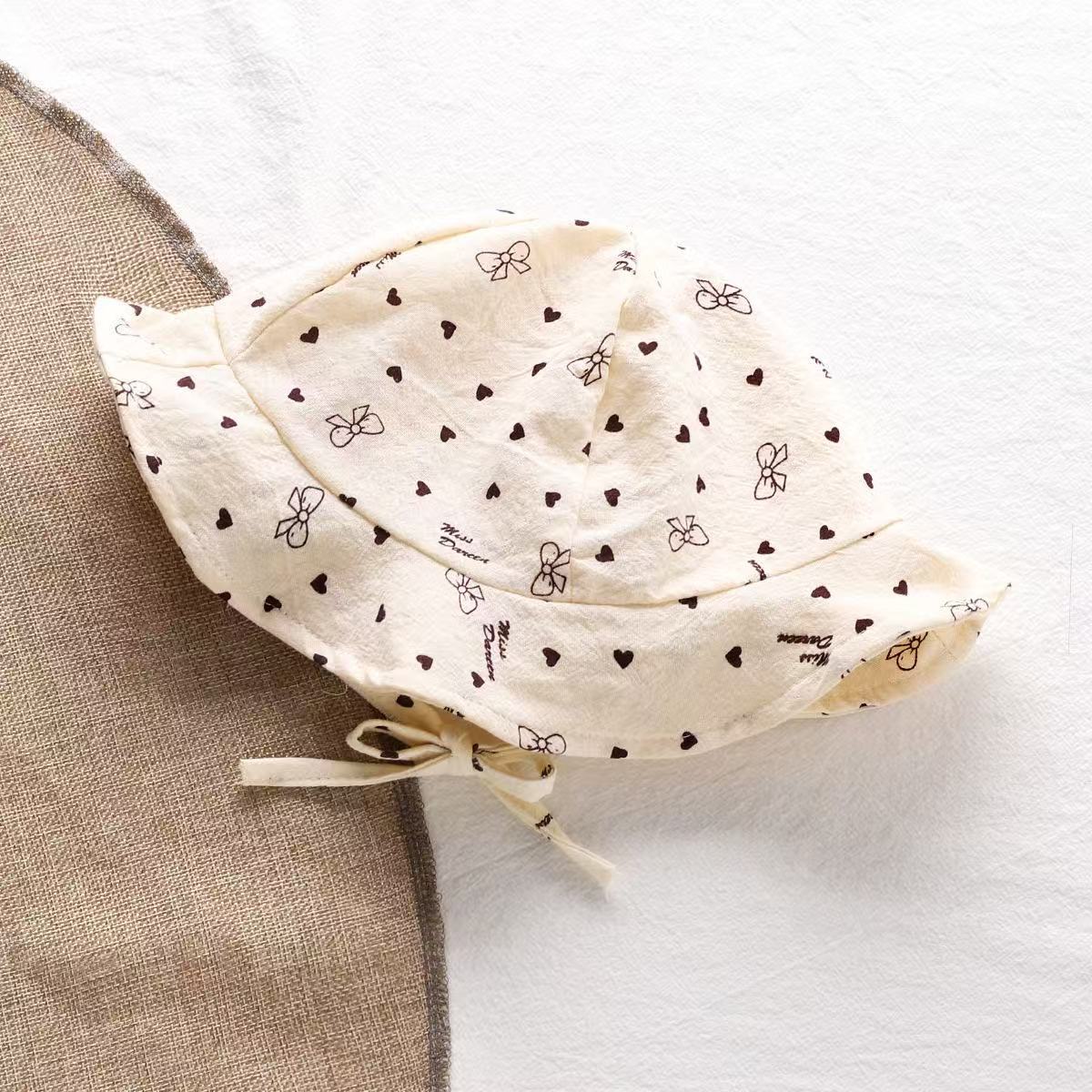 Baby Girl Love Heart Bowknots Romper with Hat