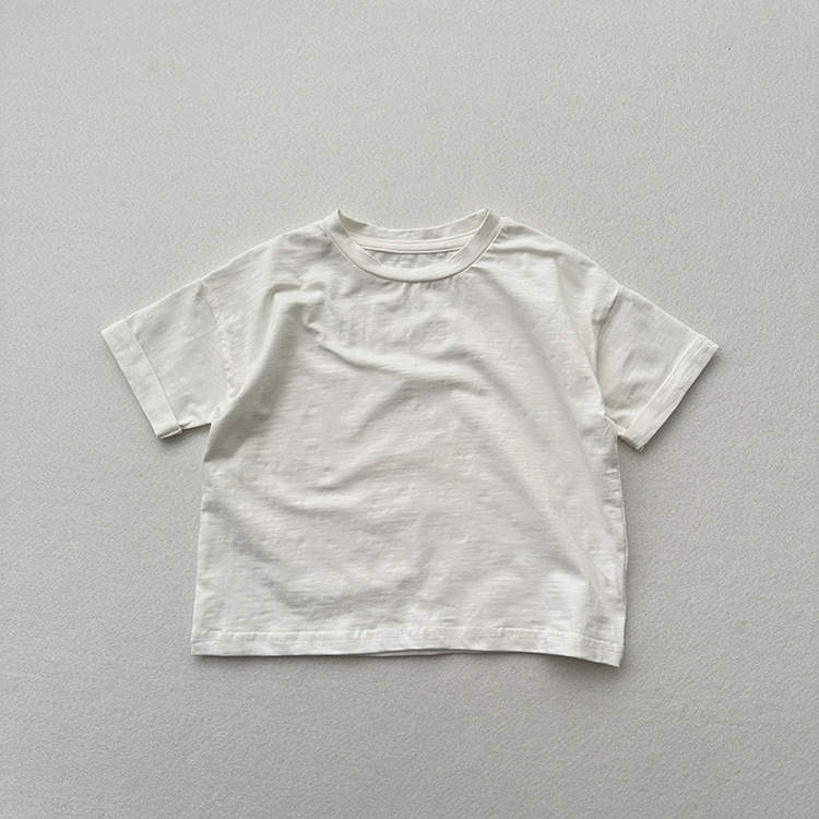 Toddler Solid color short-sleeved T-shirt