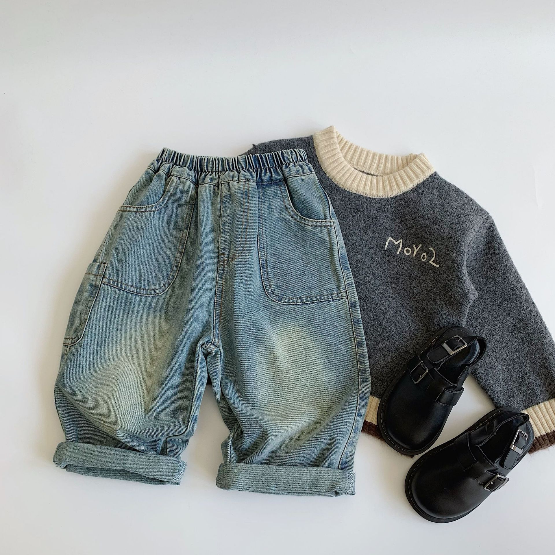 Kid Pocket Casual Jeans