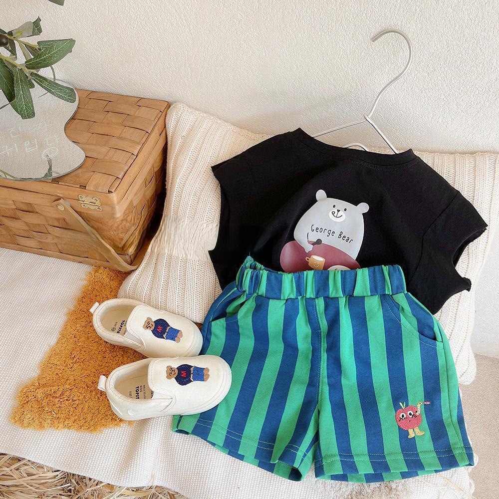 [Copy]Baby Green Striped Pants