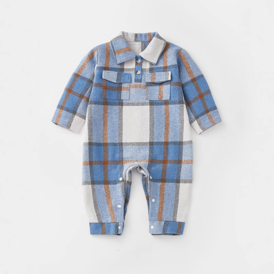 Baby Boy Plaid Romper