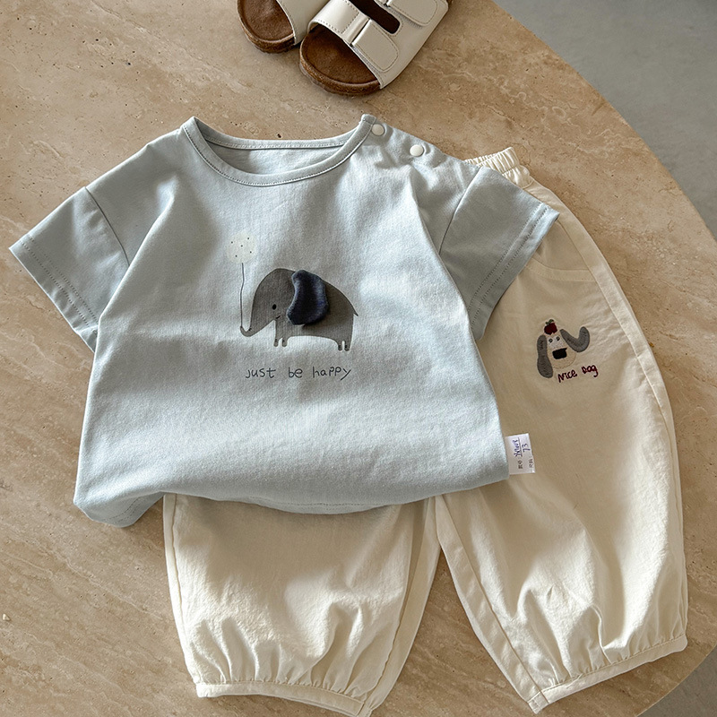 [Copy]Baby Bear Stripe T-Shirt and Shorts Set