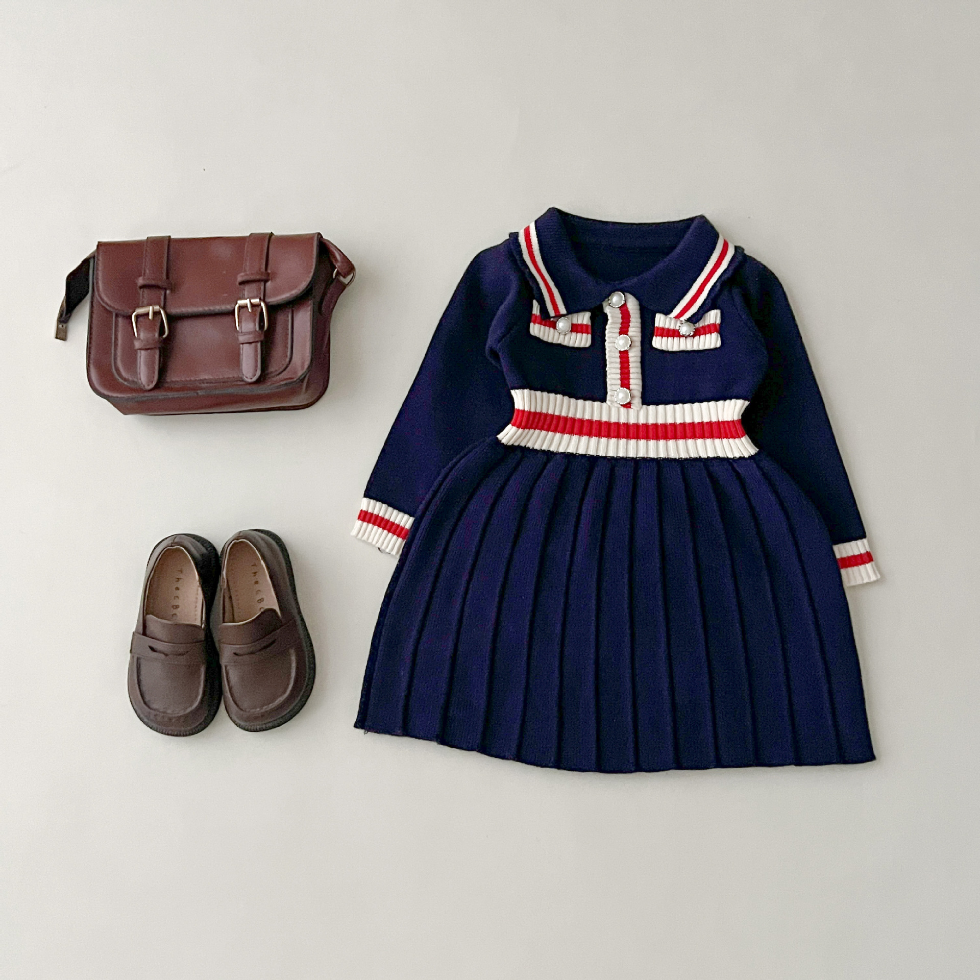 Toddler Girl Polo Collar Dress