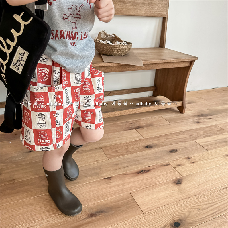 Toddler Food Checkerboard Shorts
