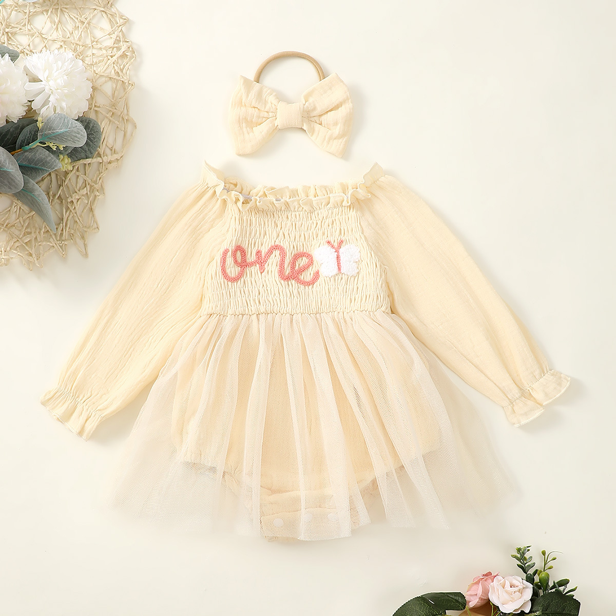 ONE Baby Butterfly Slogan Bodysuit