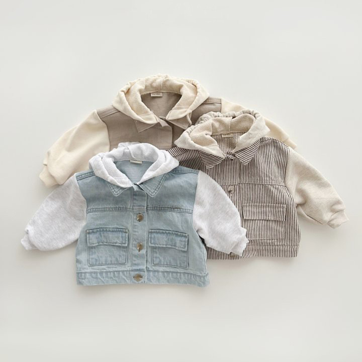  Toddler Hooded Denim Jacket