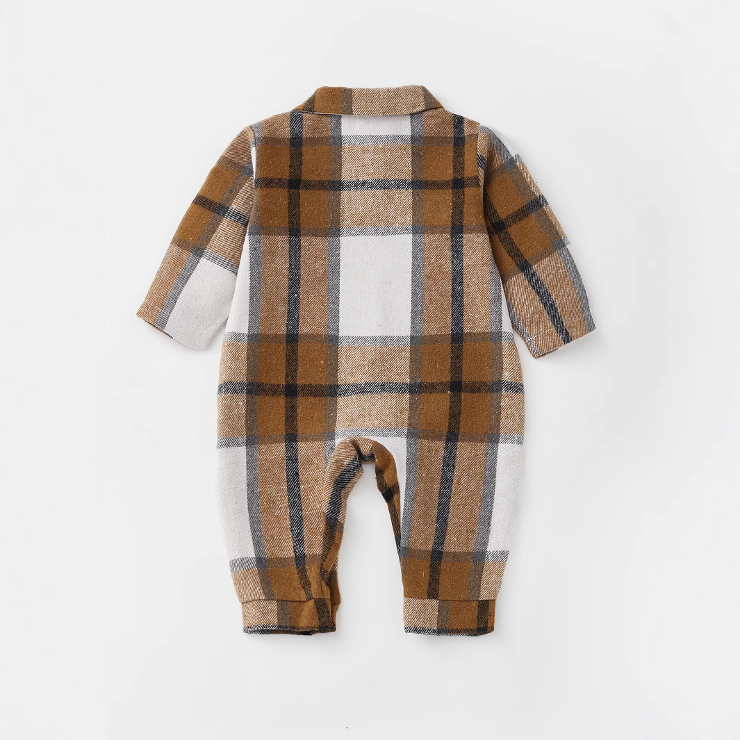 Baby Boy Plaid Romper