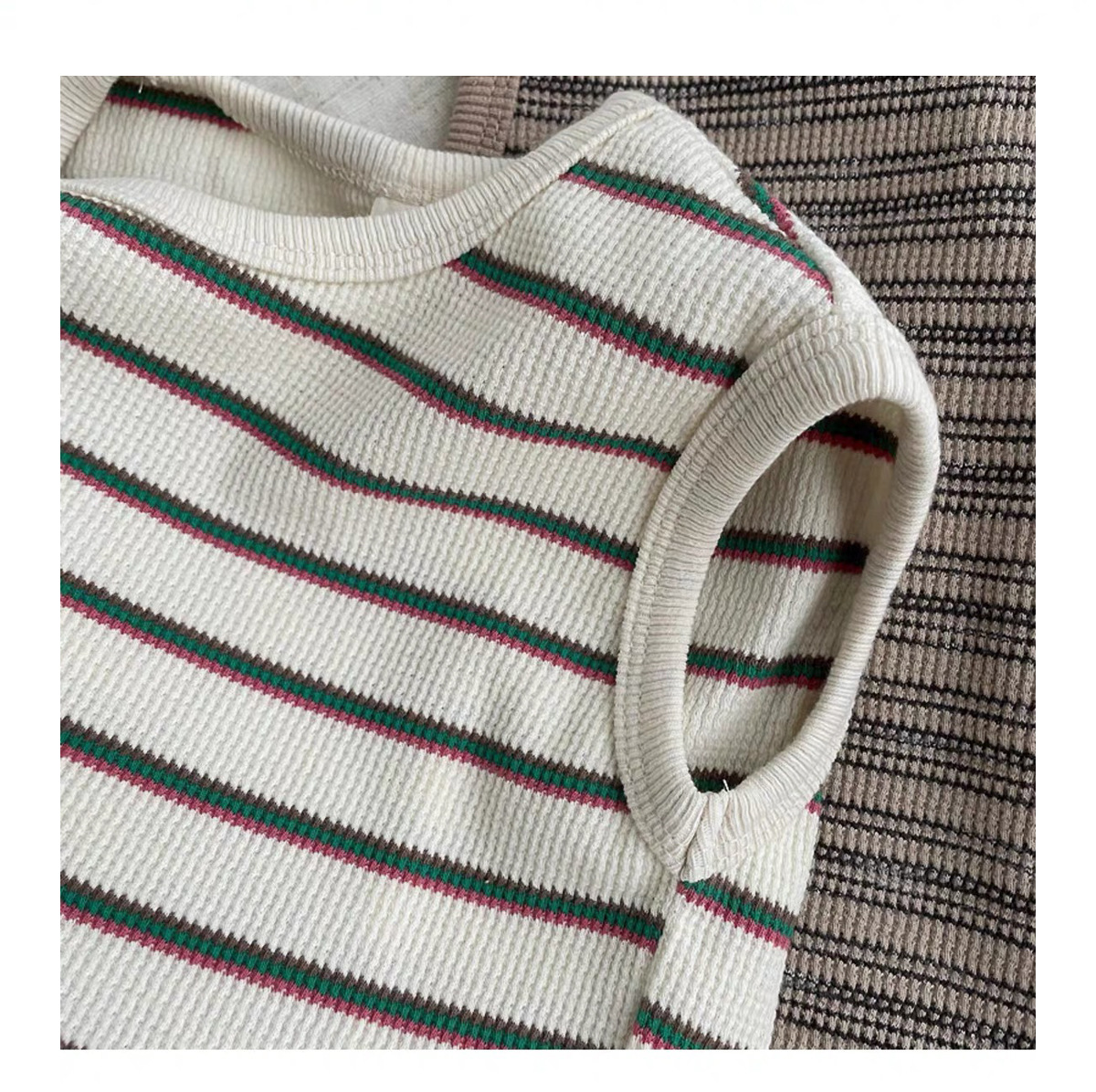 Body Toddler Solid Color Stripe Tank Top