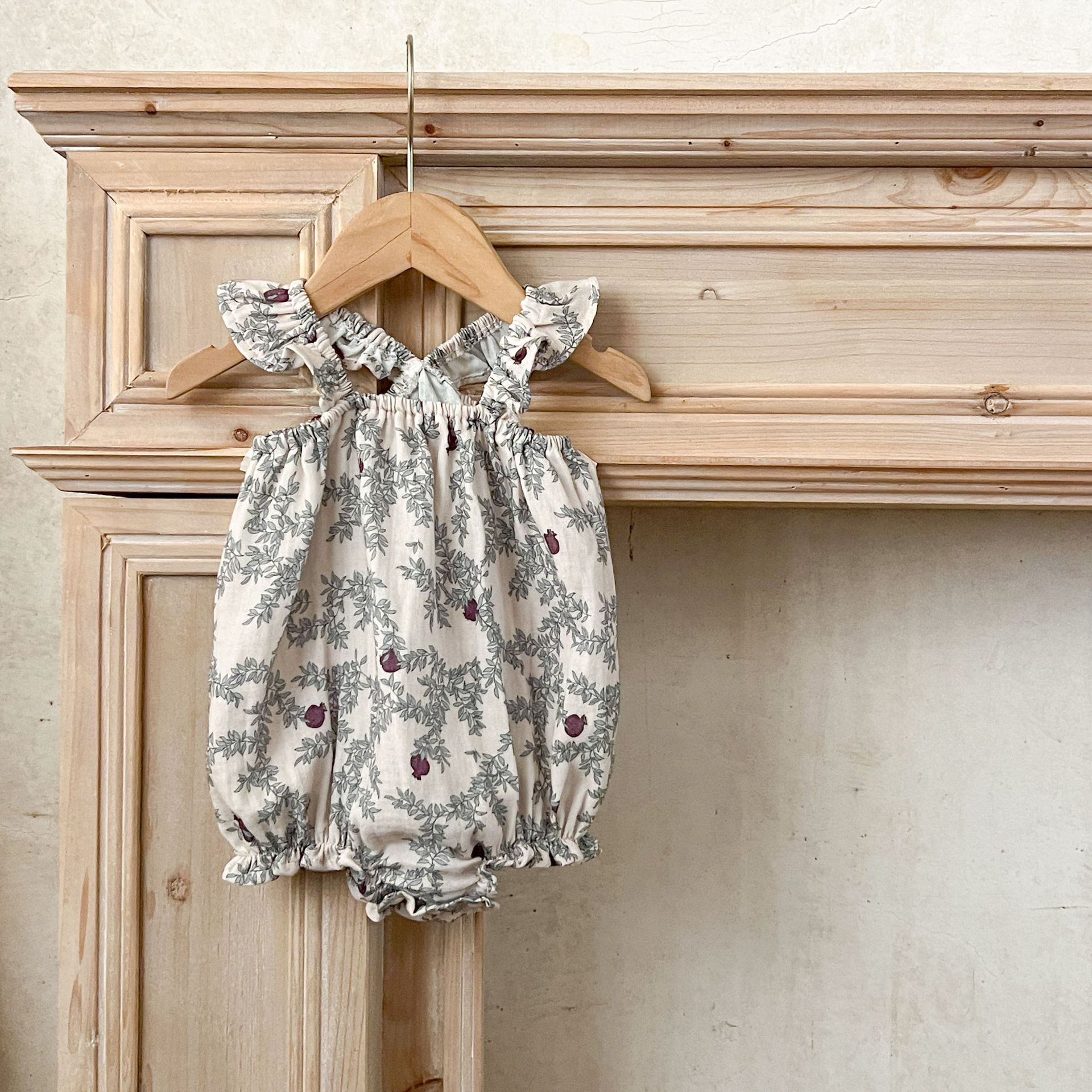 Baby Girl Floral Suspender Suit