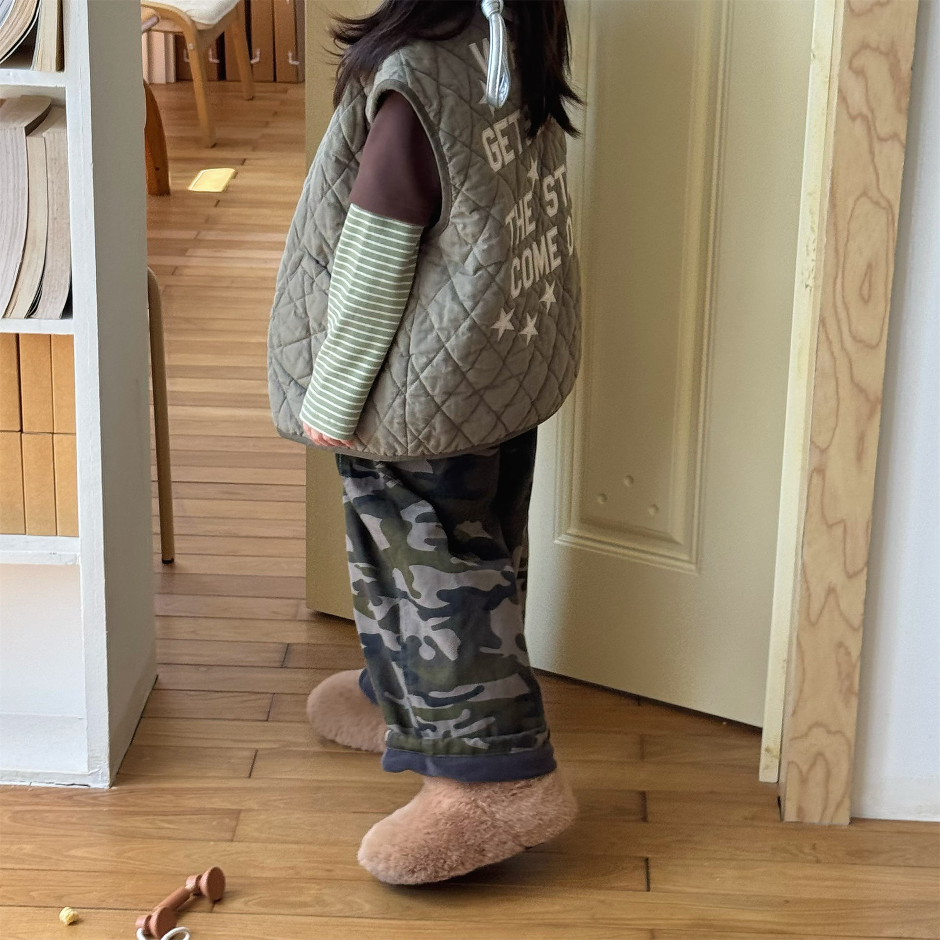 Kids Camo Warm Winter Casual Pants