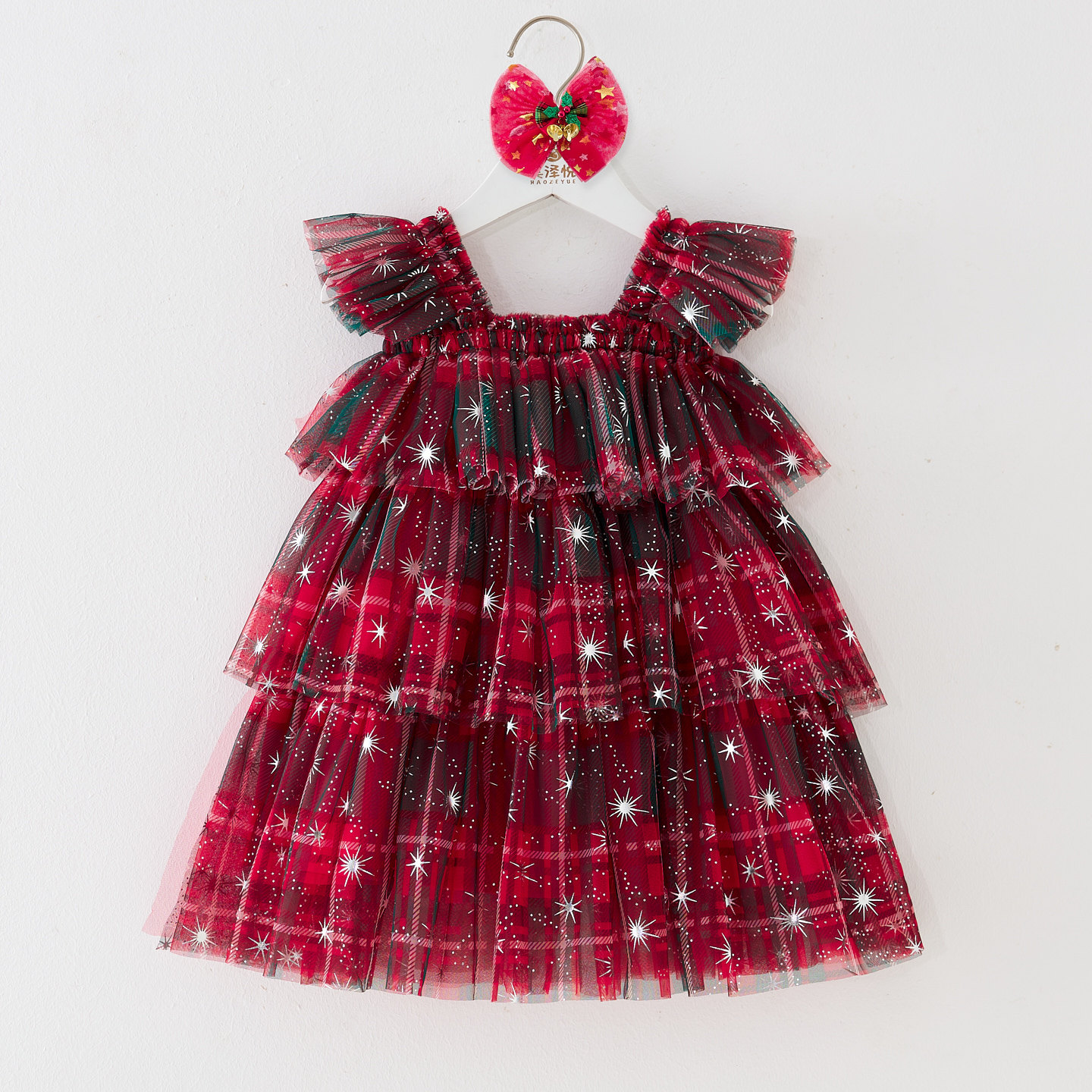 Baby Toddler Girl Bow Sequins Mesh Dress