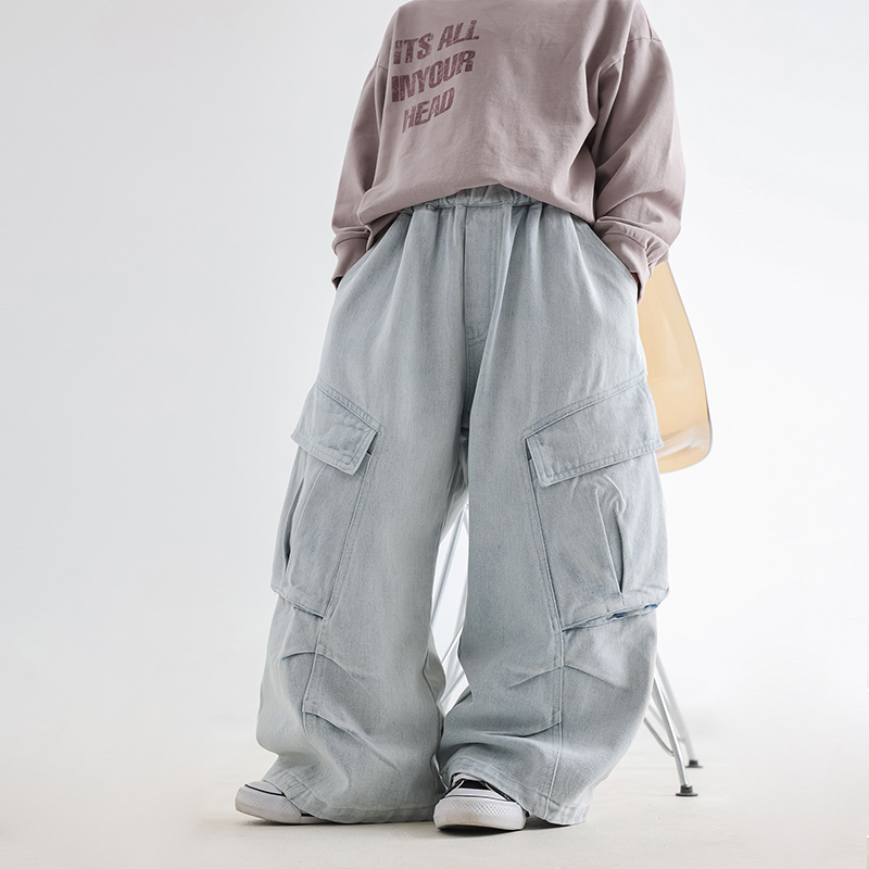 Toddler Boy Big Pocket Blue Pants