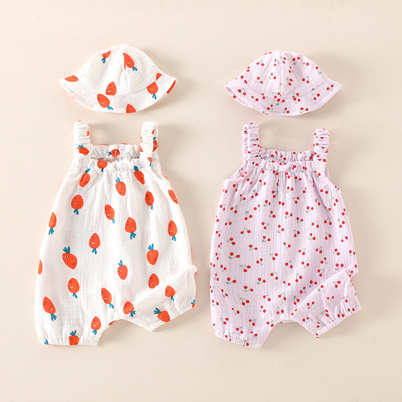 Baby Butterfly Pink Overall and Hat Set