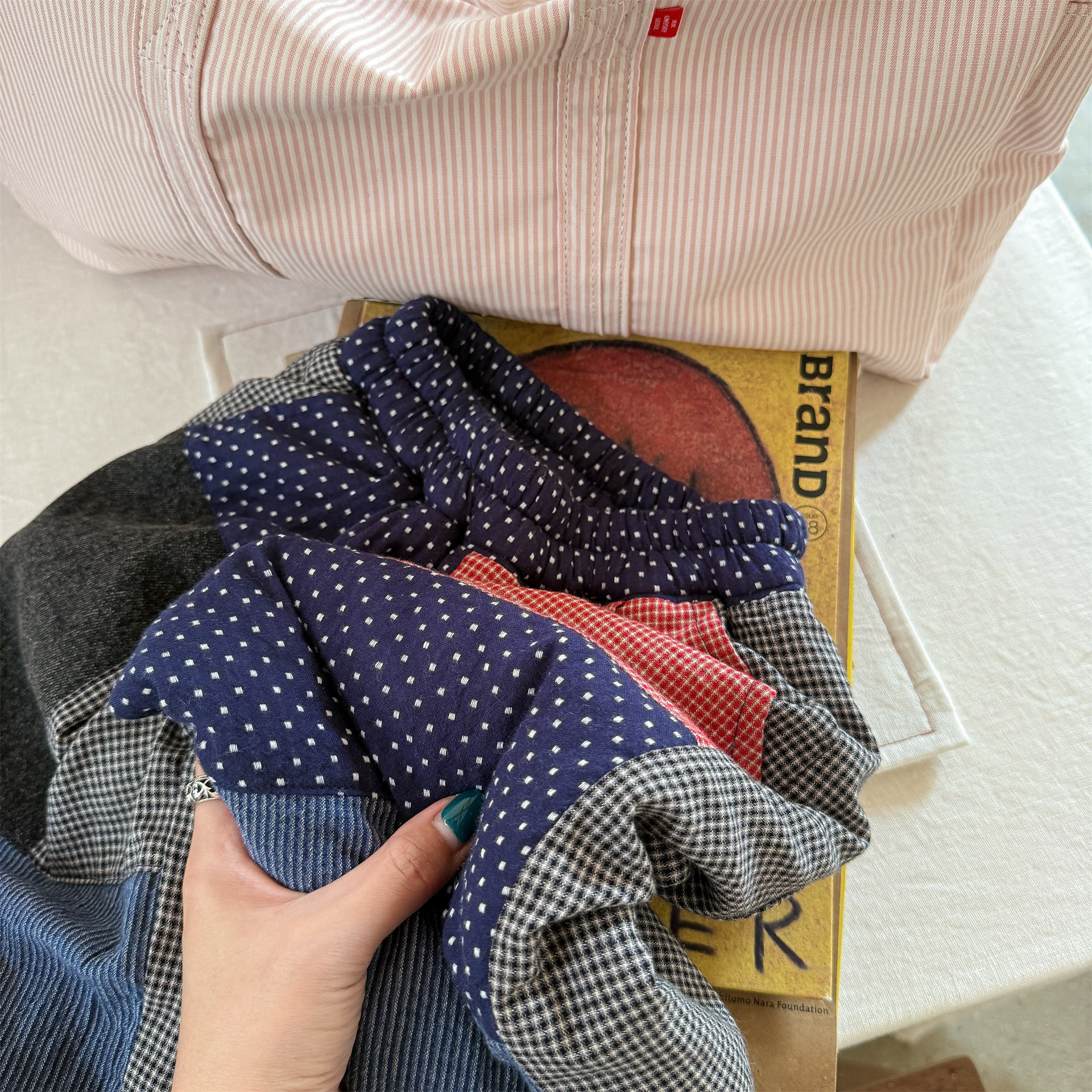 Kids Warm Patchwork Casual Pants