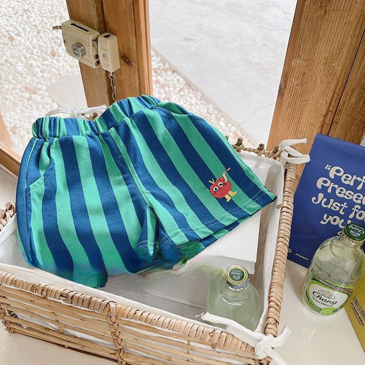 [Copy]Baby Green Striped Pants