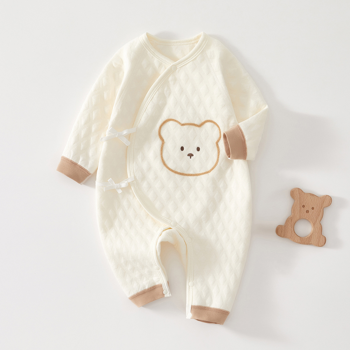 Baby Boy Bear Contrast Color Romper