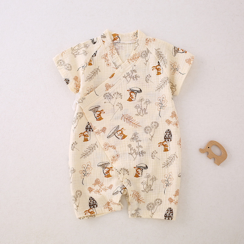 Baby Newborn Squirrel Kimono Romper
