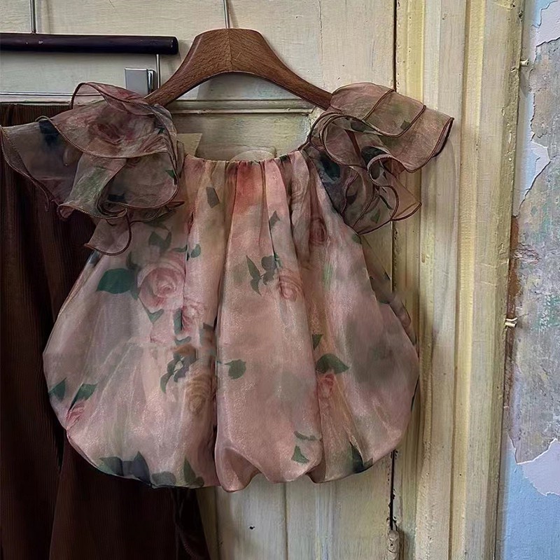 Toddler Girl Floral Mesh T-Shirt