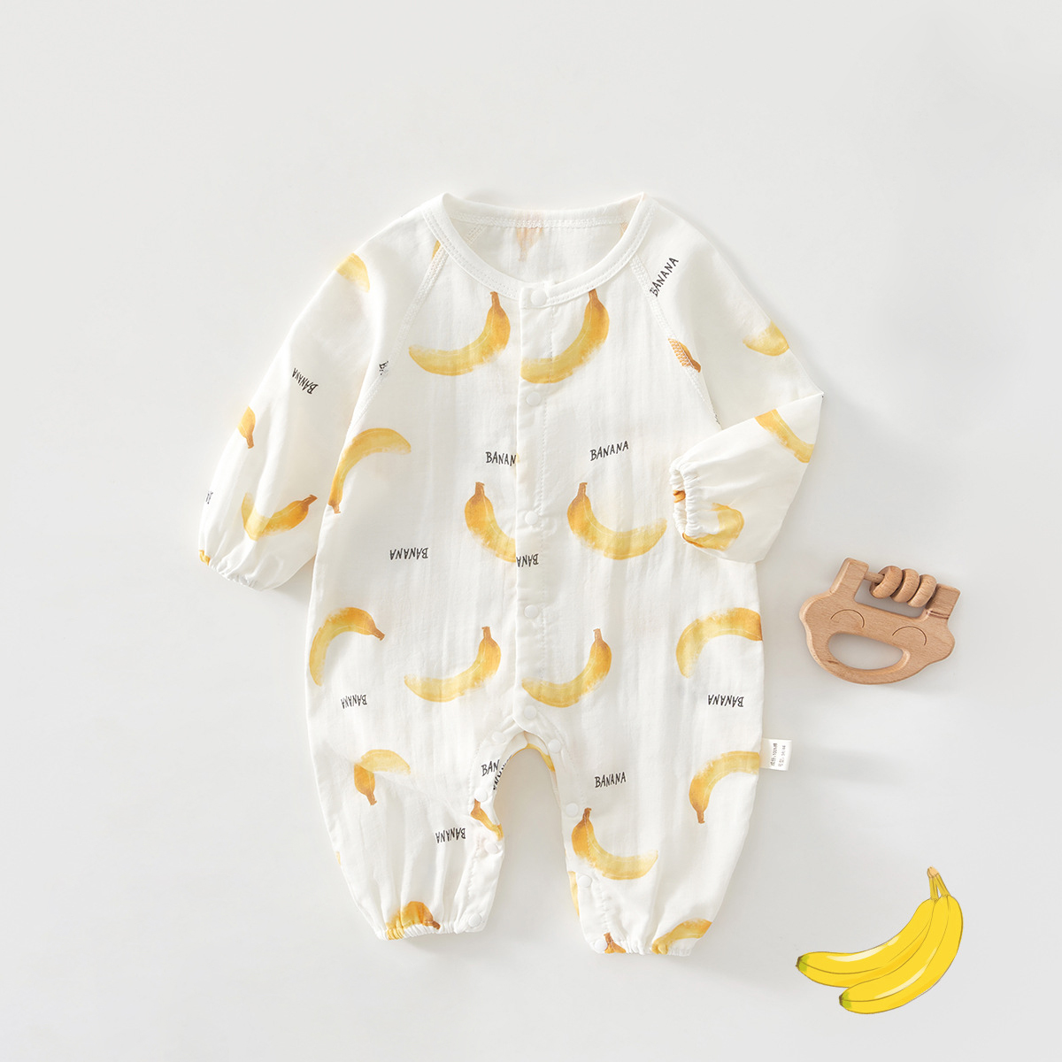 Baby Banana Cotton Romper