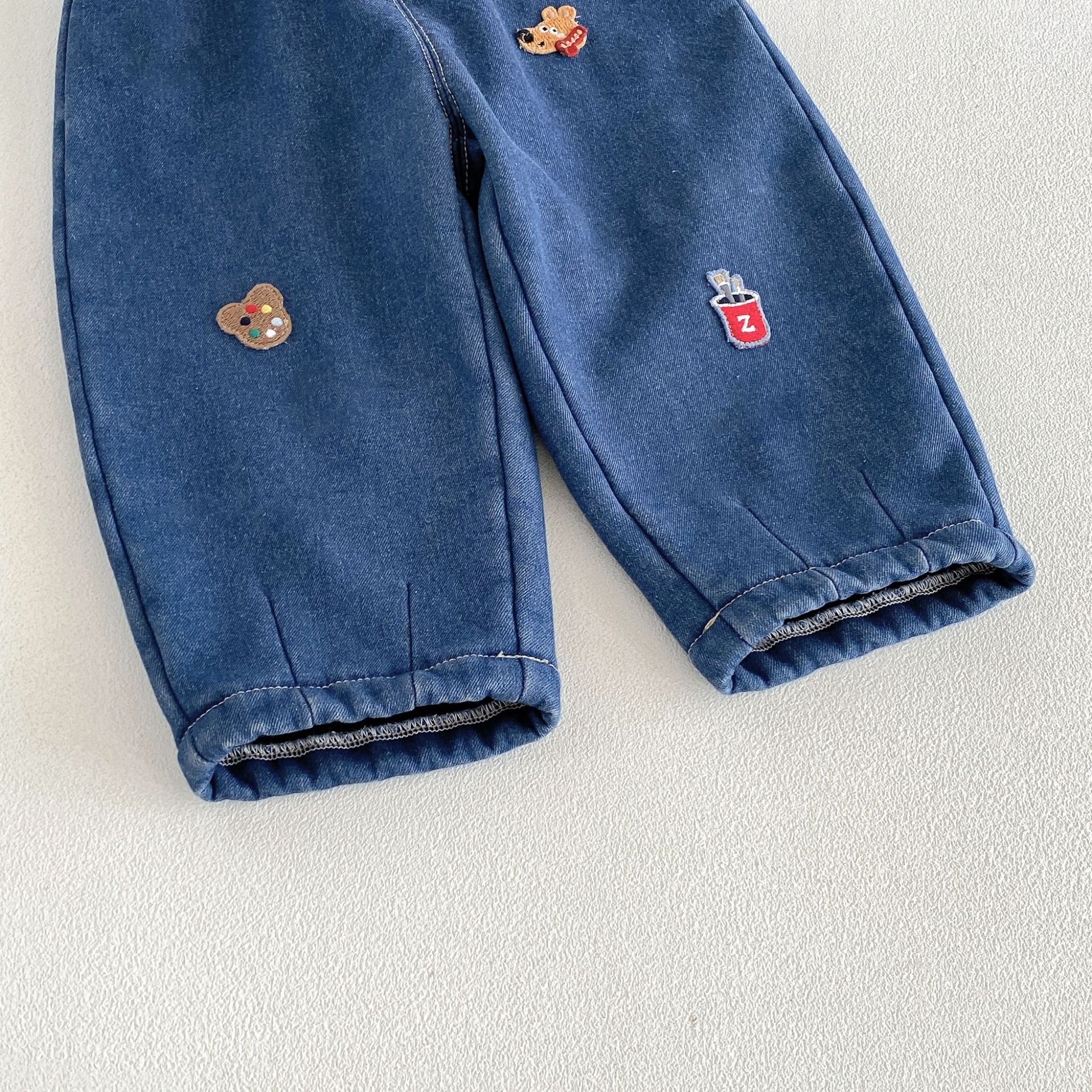 Baby & Kids Thick Vintage Denim Cartoon Pants