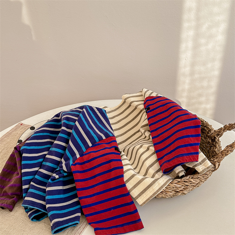 Toddler Contrast Striped T-shirt T-shirt