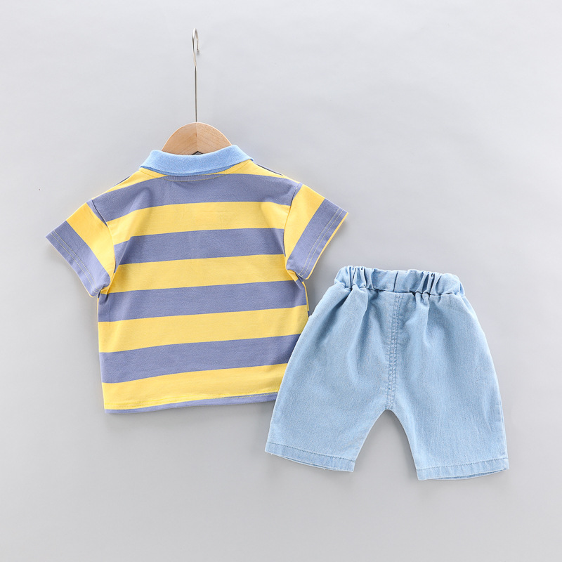 Baby Kid 2-Piece Stripe Car Polo Set