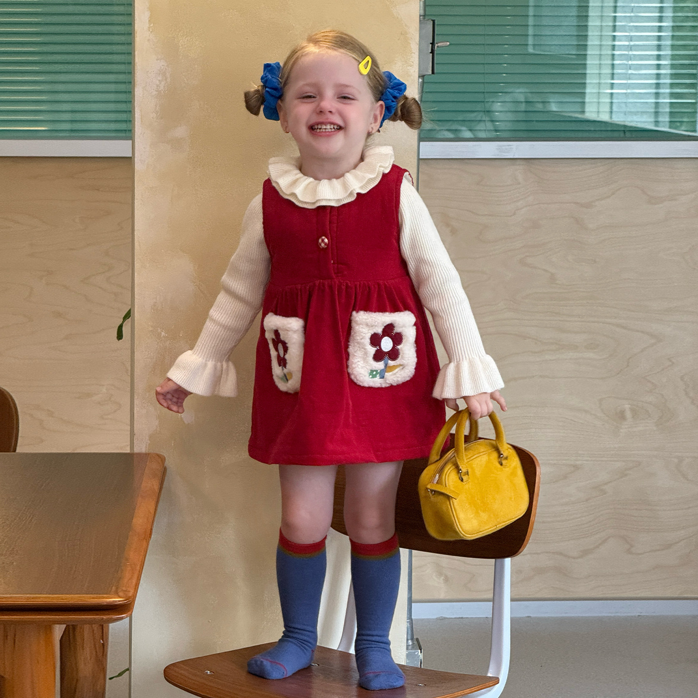 Baby Toddler Girls Flower Fleece Lined Sleeveless Dress (Skirt and Top Sold Separately)