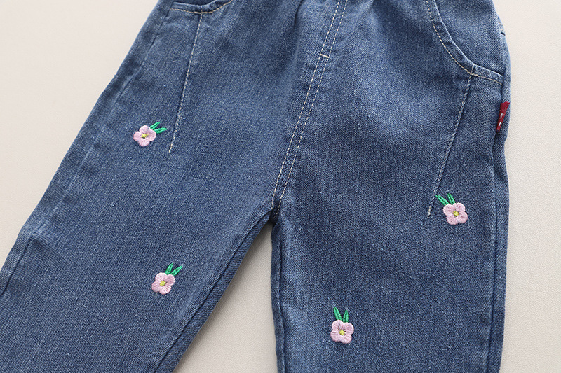 Toddler 2-Piece Flower Denim Set