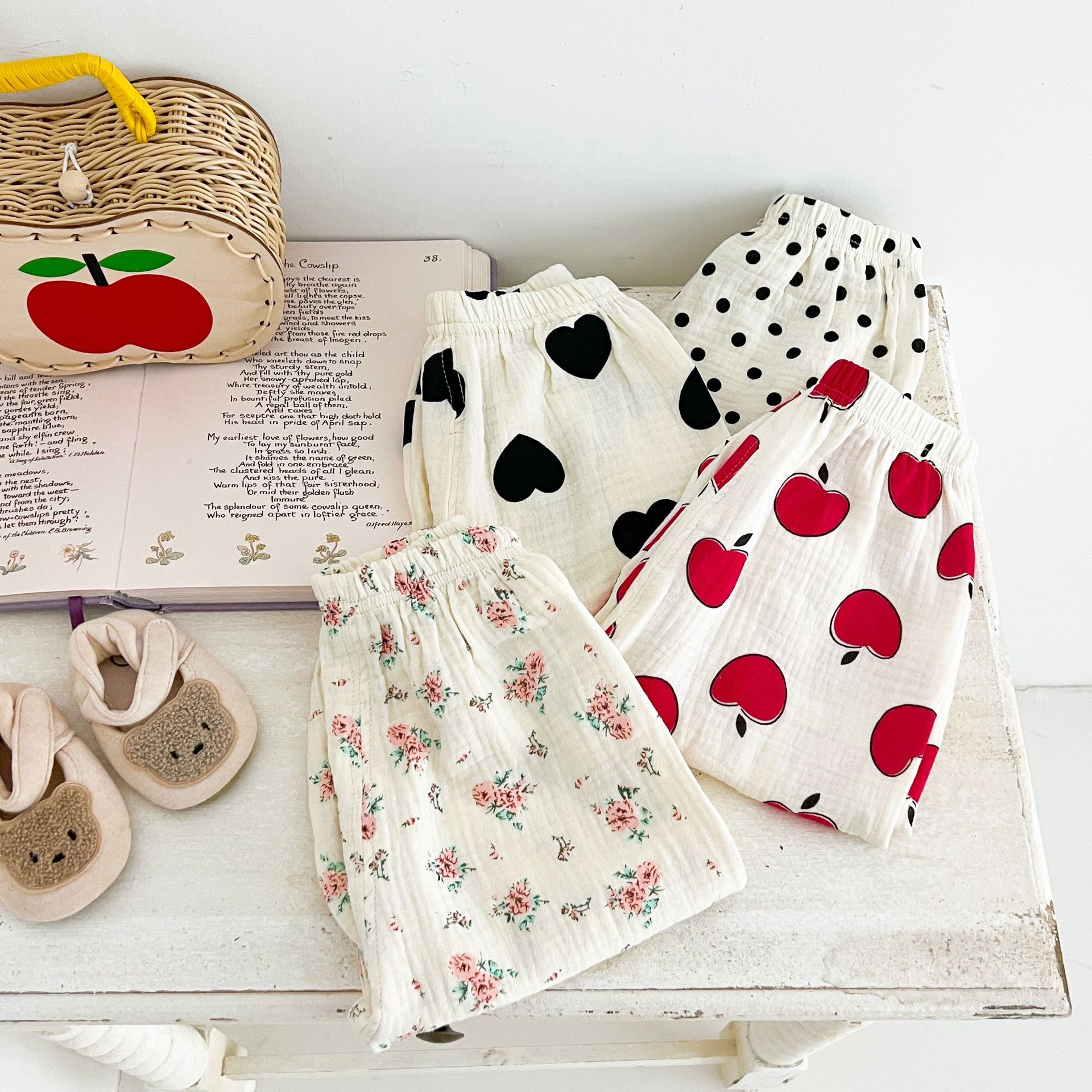 Toddler Apple Dots Florals Pants