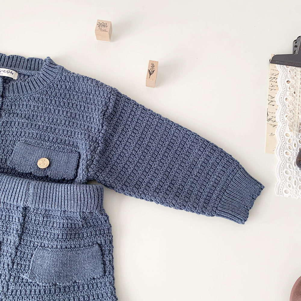 Baby Toddler Girl Cardigan and Skirt Knitting Set