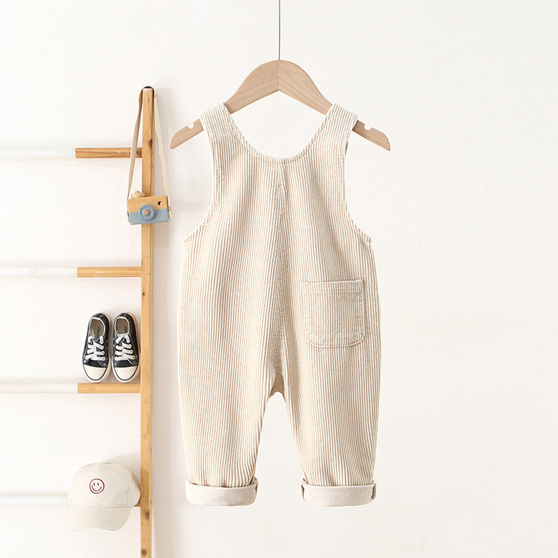 Baby Toddler Dog Embroidery Solid Color Romper