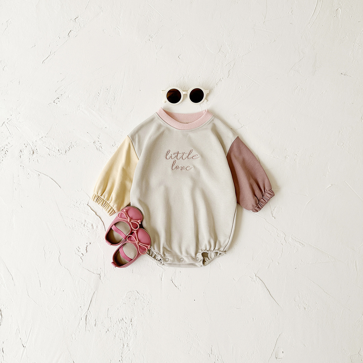 LITTLE LOVE Baby Contrast Color Bodysuit