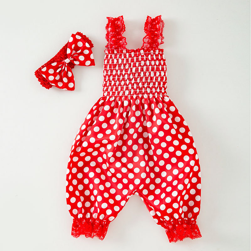 Baby Allover Flower Overalls with Headband
