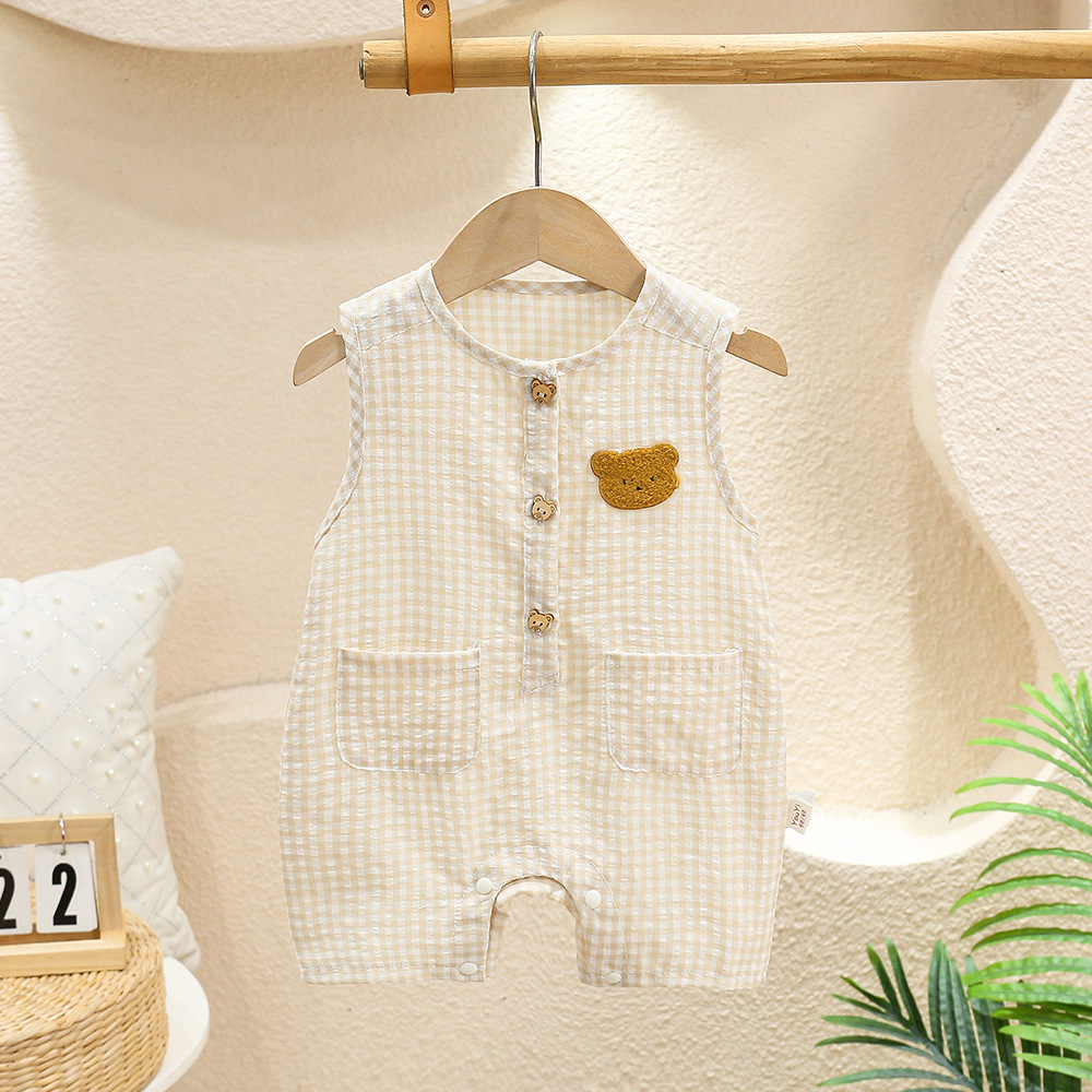 Baby Bear Plaid Romper