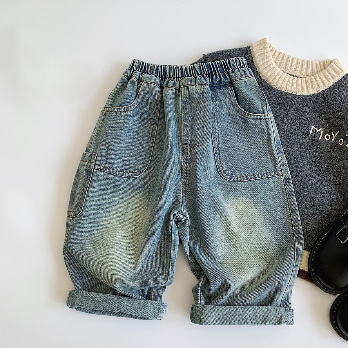 Kid Pocket Casual Jeans