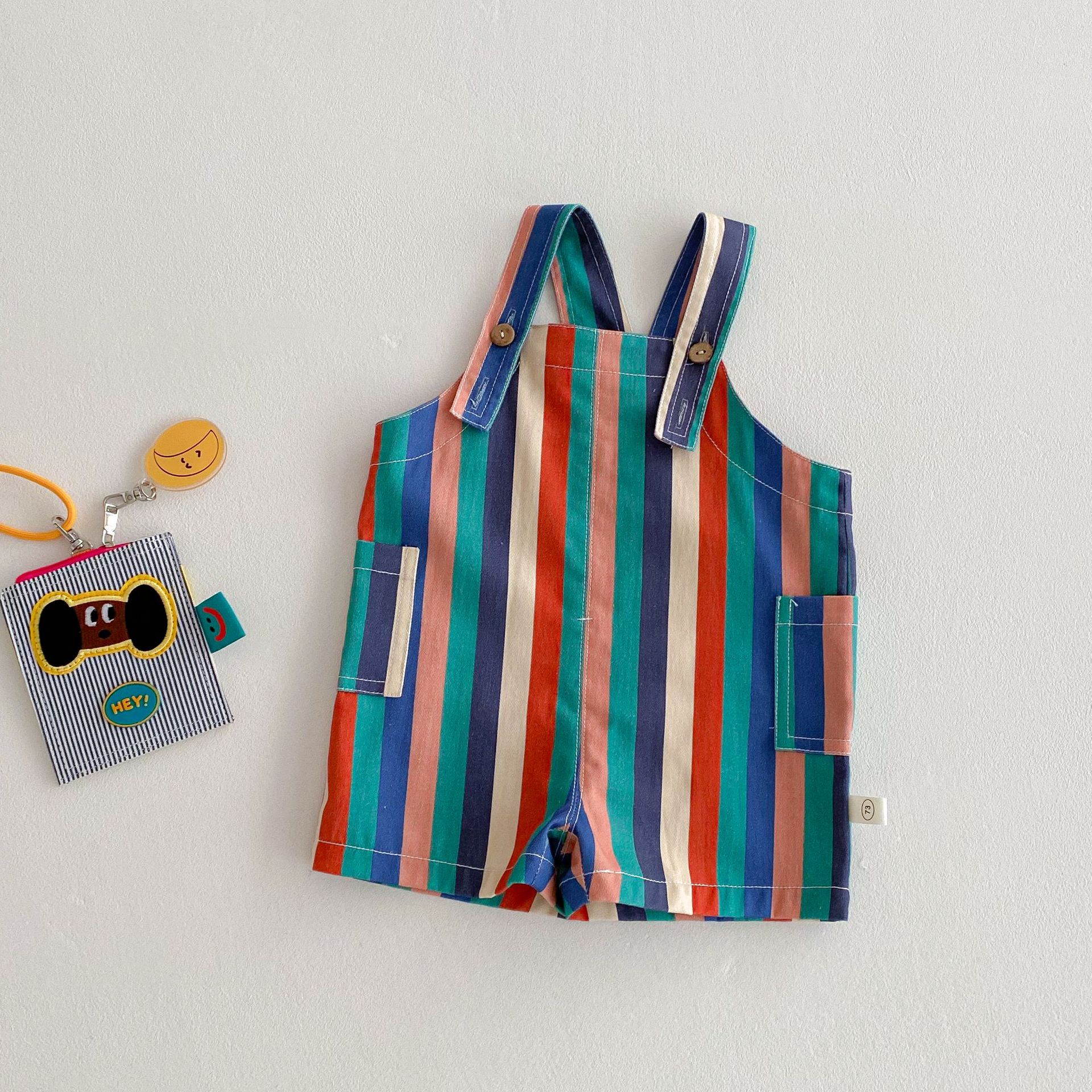 Baby Polka Dot Stripes Overalls Shorts