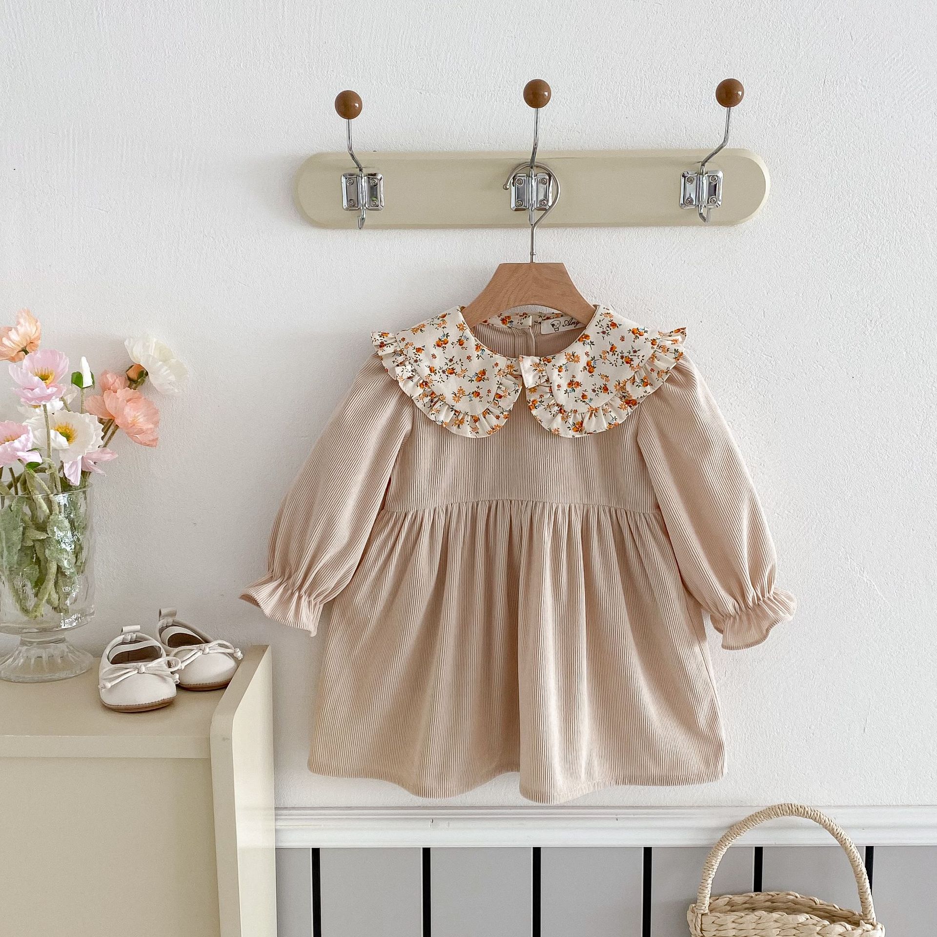 Toddler Girl Floral Collar Dress