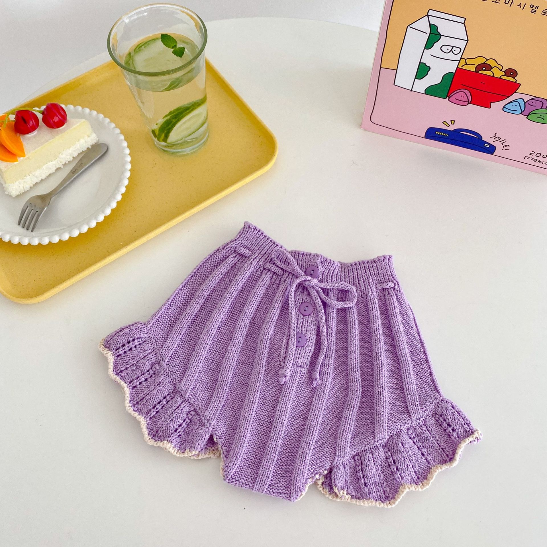 Baby Toddler Girl Embroidered Lapel Sweater Set