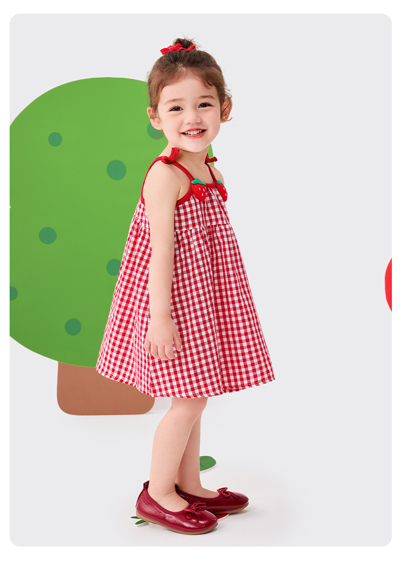 Baby Girl Strawberry Check Dress