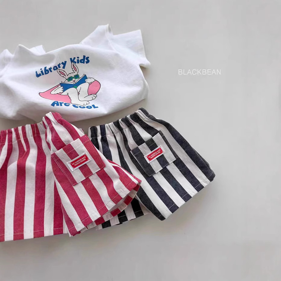 Baby Vertical Striped Loose Shorts