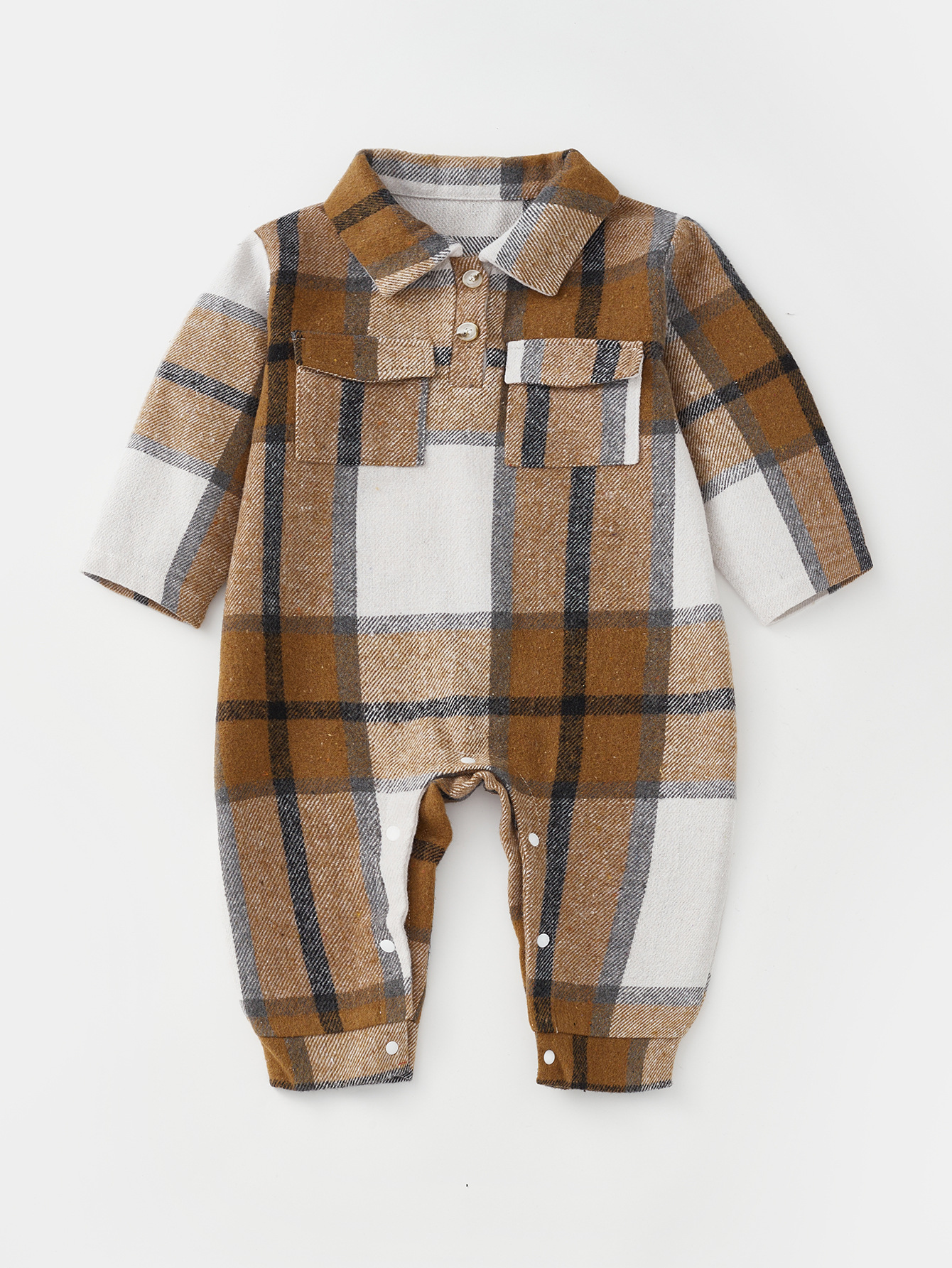 Baby Boy Plaid Romper