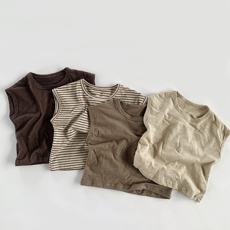 Kid Solid Color and Stripe Tank